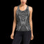 Grey White Tribal Dot Print Women's Racerback Tank Top