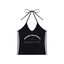 Women's Color Block Halter Crop Tank Top