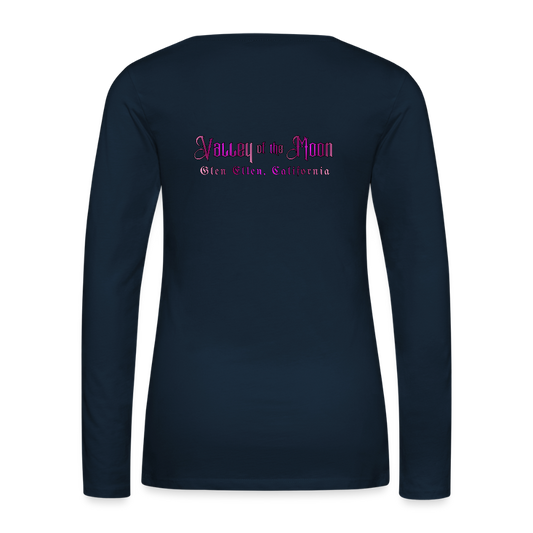VALLEY OF THE MOON "VIXEN" Women's Premium Long Sleeve T-Shirt - deep navy