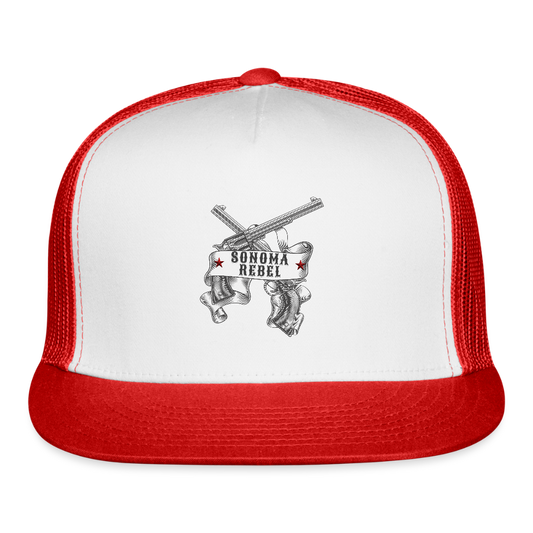 SONOMA REBEL Trucker Hat - white/red