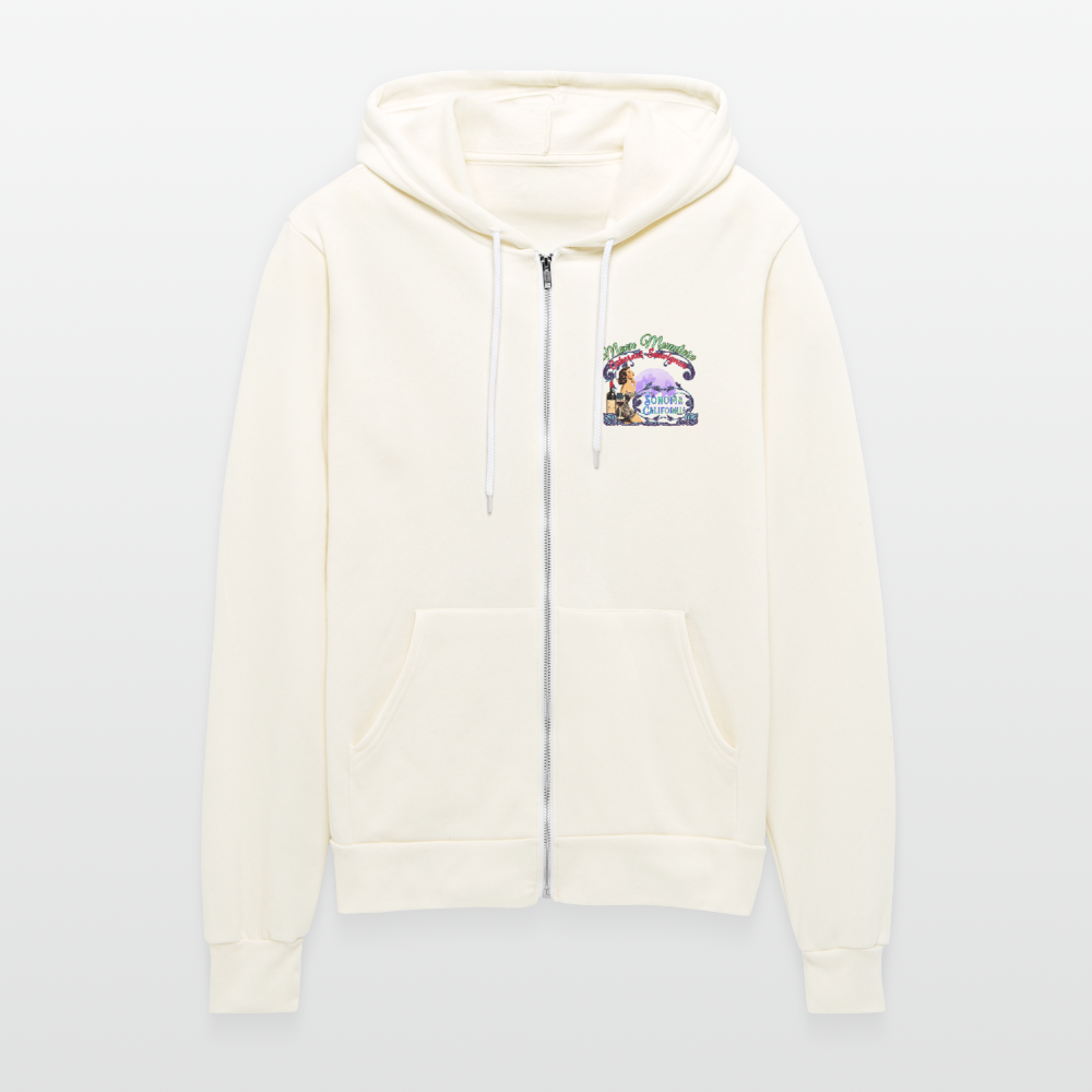 MOON MOUNTAIN CABERNET PINUP Unisex Full Zip Hoodie - vintage white