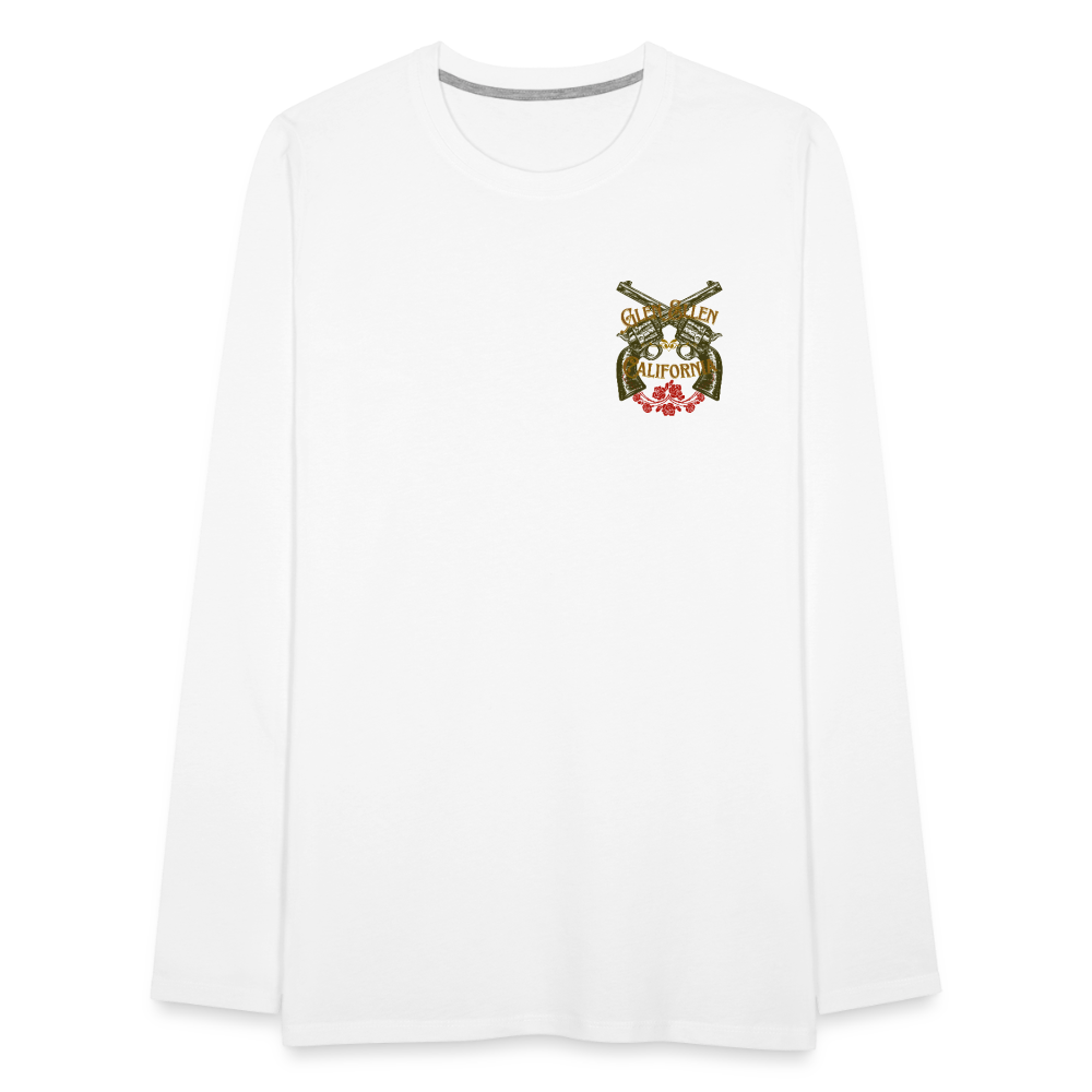GLEN ELLEN OUTLAW SILHOUETTE Men's Long Sleeve T-Shirt - white