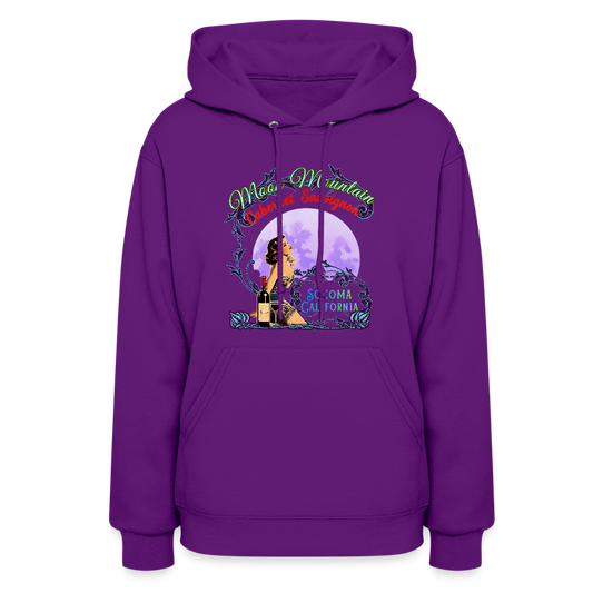 MOON MOUNTAIN CABERNET SAUVIGNON PINUP Women's Hoodie - purple