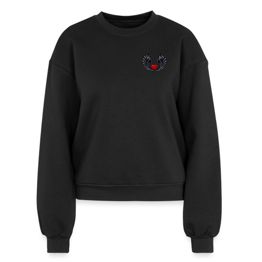 ANGEL HEART Women's Fleece Crewneck Sweatshirt - black