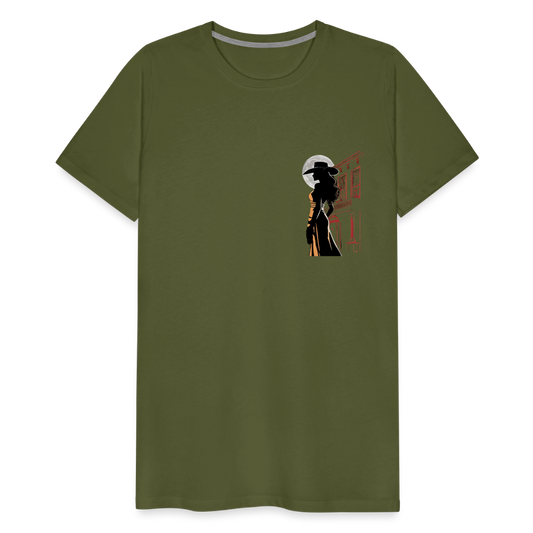 GLEN ELLEN OUTLAW SILHOUETTE Men's T-Shirt - olive green
