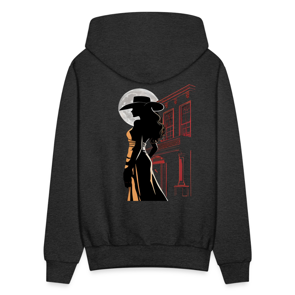 SALOON OUTLAW SILHOUETTE Men's Hoodie - charcoal grey