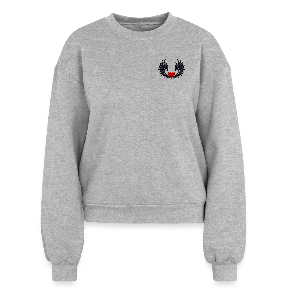 ANGEL HEART Women's Fleece Crewneck Sweatshirt - heather grey