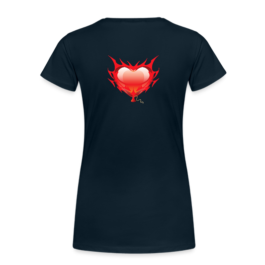 LOVE HURTS Women’s Premium T-Shirt - deep navy