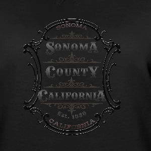Black on Black Sonoma County Emblem Women's Sweatshirt