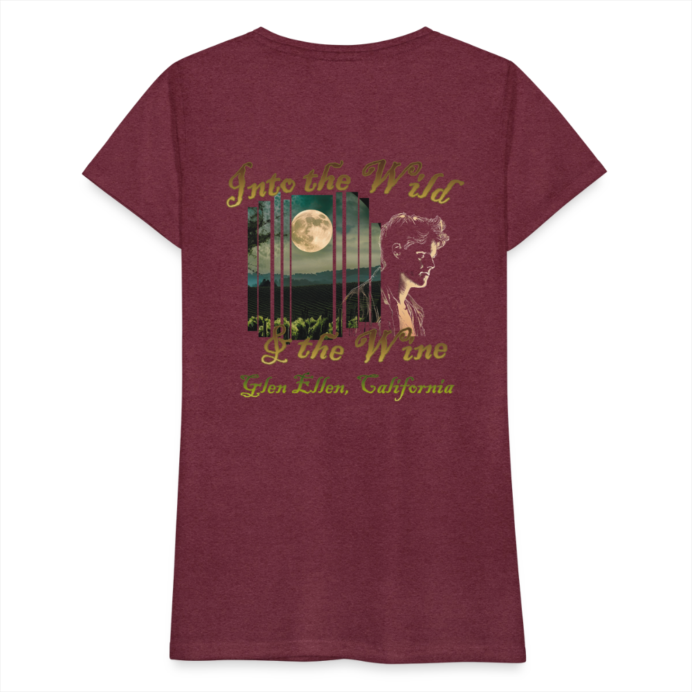 JACK LONDON "INTO THE WILD" Women'sT-Shirt - heather burgundy