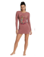 Pinot Noir Pinup Women's Long Sleeve Dress