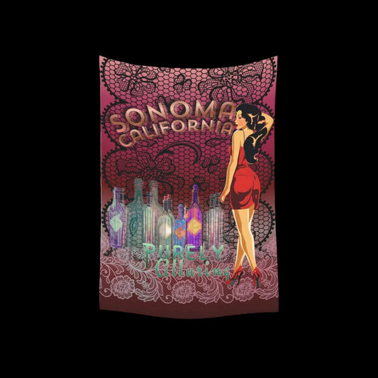 PURELY ALLURING PINUP WALL TAPESTRY 40"x 60"