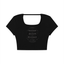 Sonoma County Emblem Black on Black Open Back Crop T-Shirt