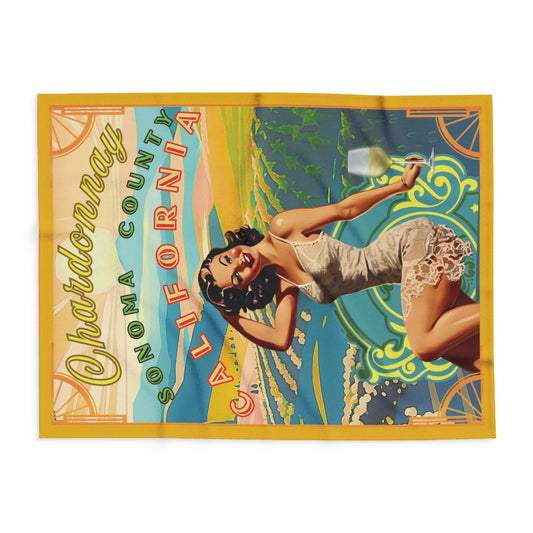 CHARDONNAY PINUP FLEECE BLANKET