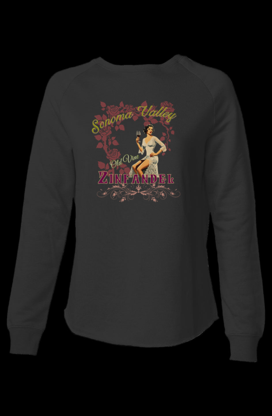 Womens Lightweight Wash Sweatshirt