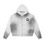 Valley of the Moon Sun Fade Frayed Raw Edge Fleece Zip Hoodie