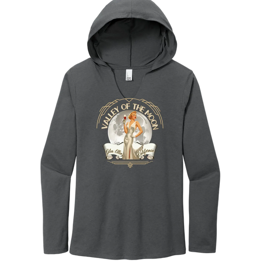 VALLEY OF THE MOON "GLAM" PINUP WOMEN'S HOODIE T-SHIRT