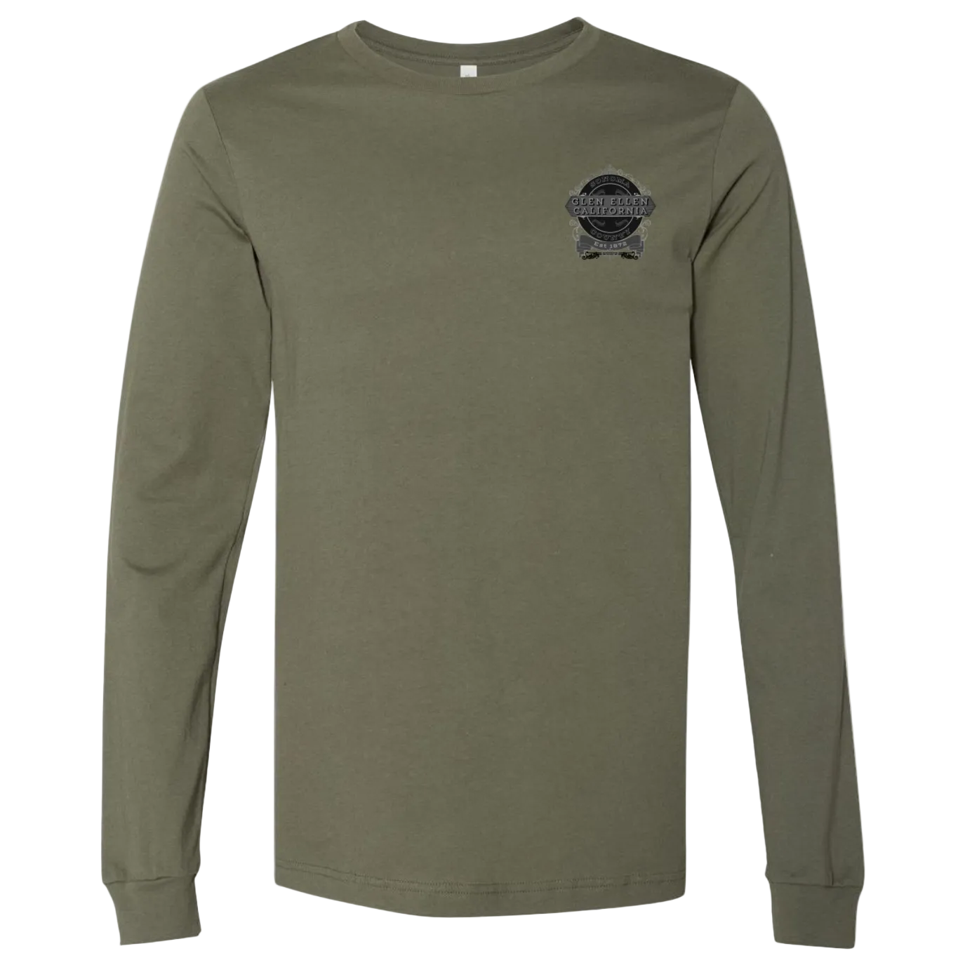 GLEN ELLEN VINTAGE EMBLEM-GRAY LONG SLEEVE MEN'S T-SHIRT