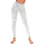 Pearl White Damask Women's Low Rise Leggings