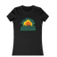 Sonoma Rebel black cotton t-shirt with California Redwoods graphic featuring a large orange poppy and green pine trees.