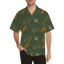Sonoma Rebel men's green Hawaiian shirt with a martini and cocktail glass print. Features a boxy fit and notch lapel.
