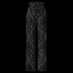 Damask Charcoal Women's Straight-leg Pants