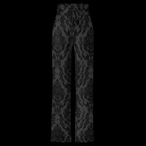 Damask Charcoal Women's Straight-leg Pants