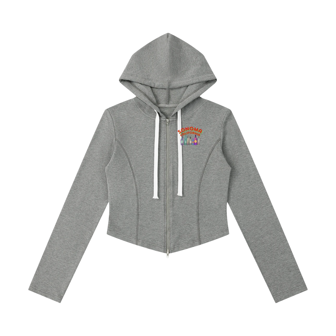 Sonoma Classic Pinup Women's Cropped Full Zip Hoodie