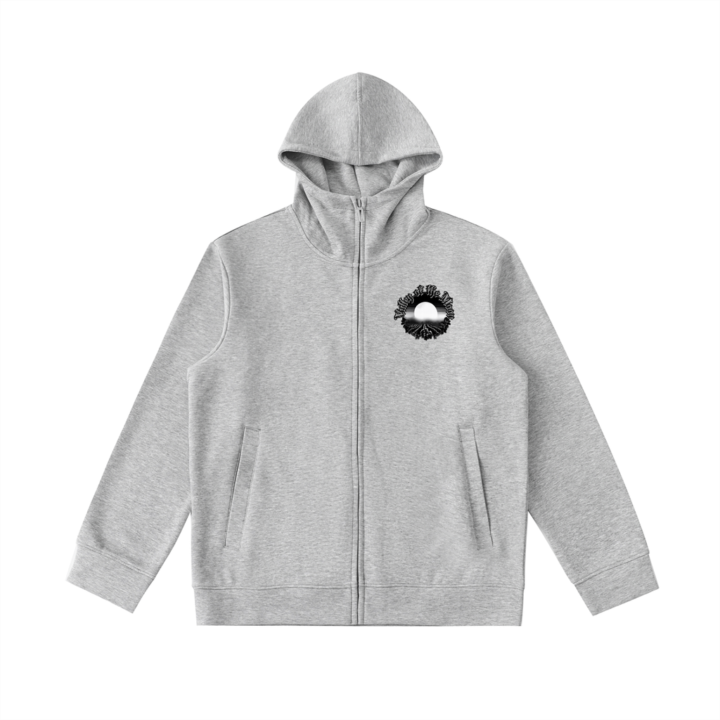 Essential Heavyweight High Neck  Zip-Up Hoodie