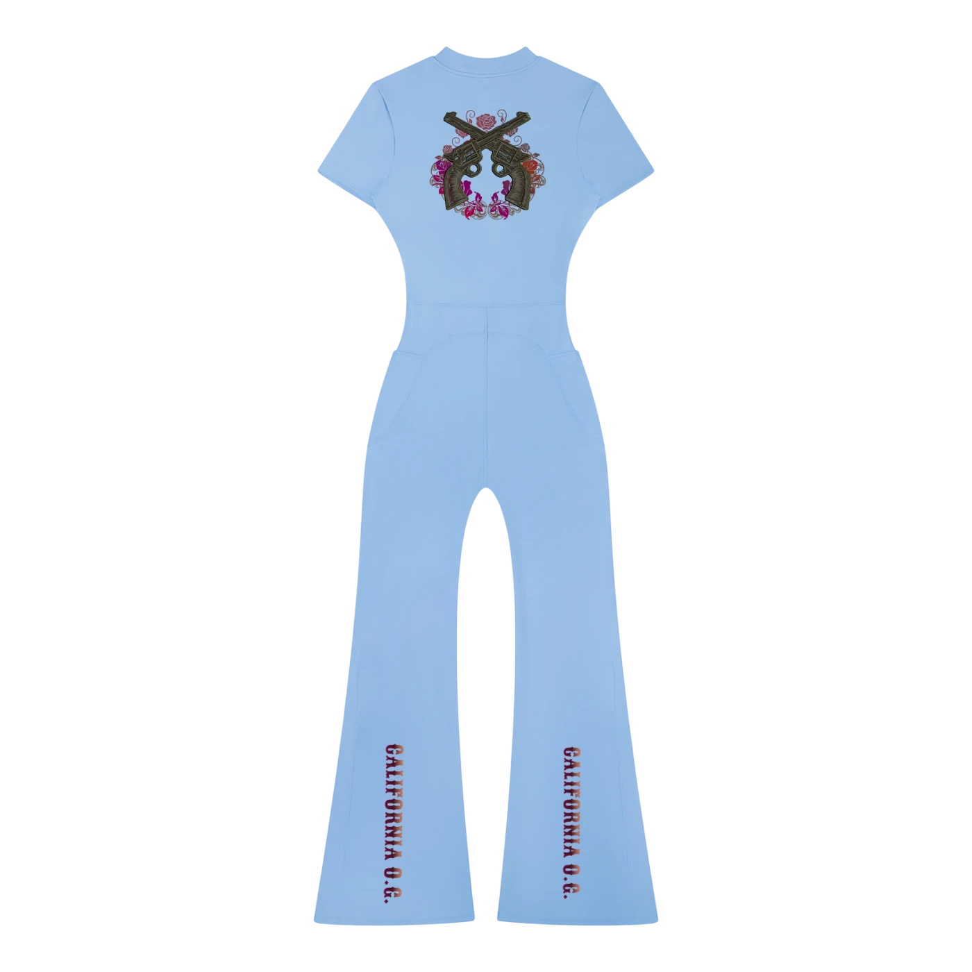 Women’s Tight Flared Leg Quarter-Zip Jumpsuit