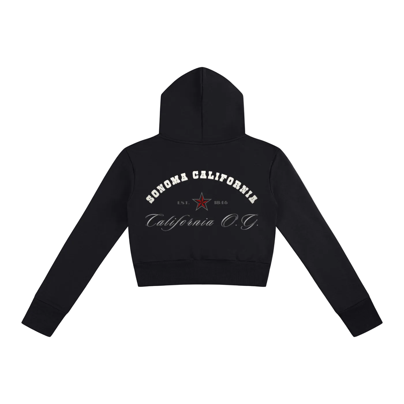 California O.G. Collegiate Women’s Slim Crop Full Zip Hoodie