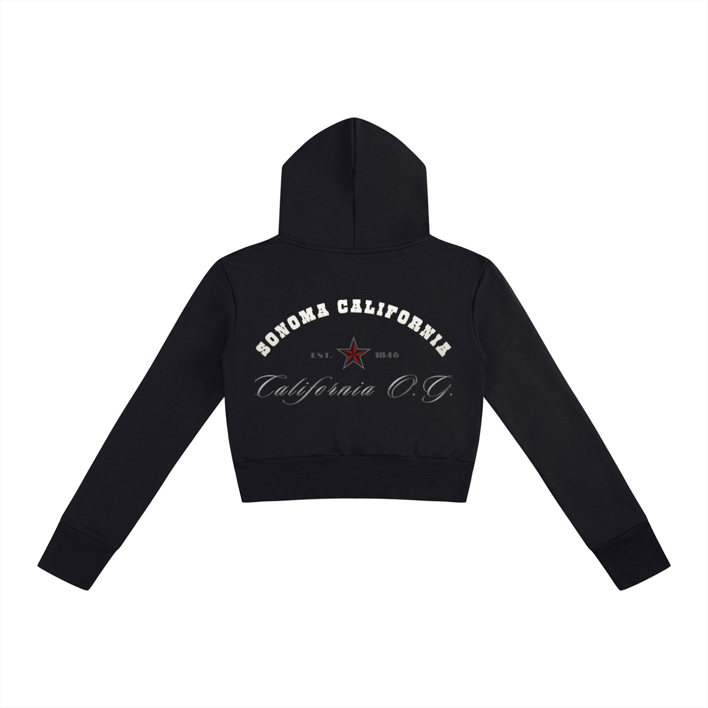 California O.G. Collegiate Women’s Slim Crop Full Zip Hoodie Secondary image