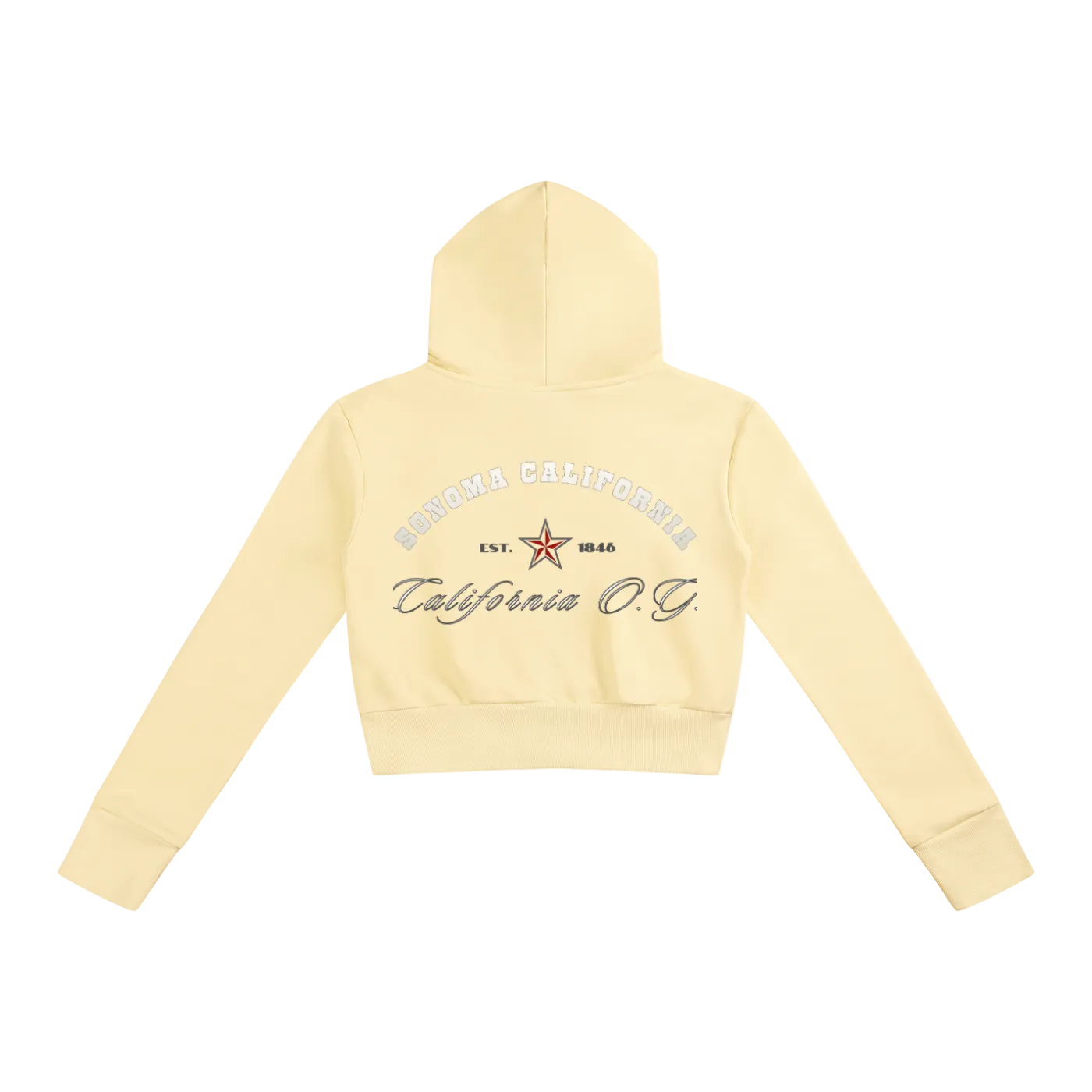California O.G. Collegiate Women’s Slim Crop Full Zip Hoodie