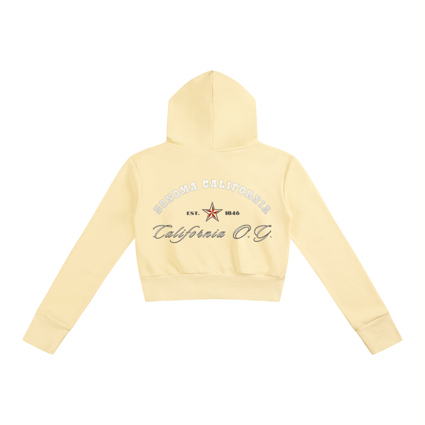 California O.G. Collegiate Women’s Slim Crop Full Zip Hoodie