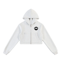 Valley of the Moon Vamp Women's Cropped Zip-Up Hoodie