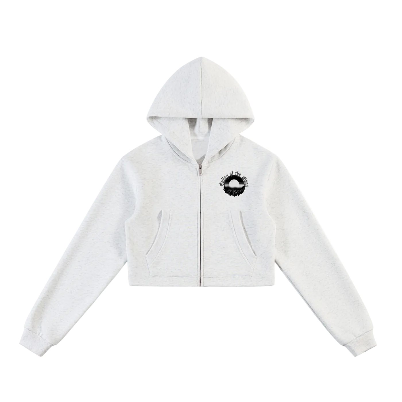 Valley of the Moon Women's Cropped Zip-Up Hoodie