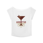 Vintage Manhattan Cocktail Wide Neck T-shirt
