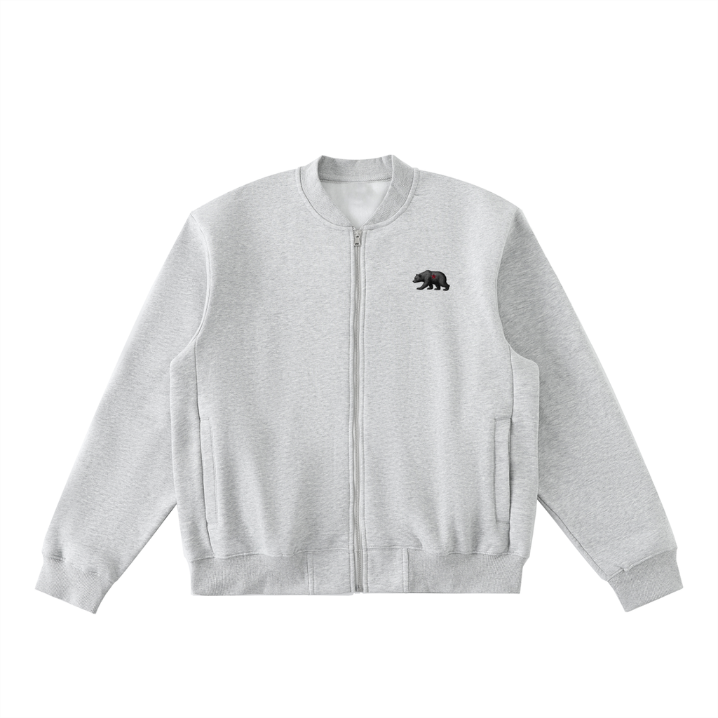 California O.G. Essential Zip-Up Fleeced Varsity Jacket