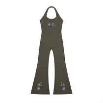Grafitti Rose Women’s Halter Flared Jumpsuit