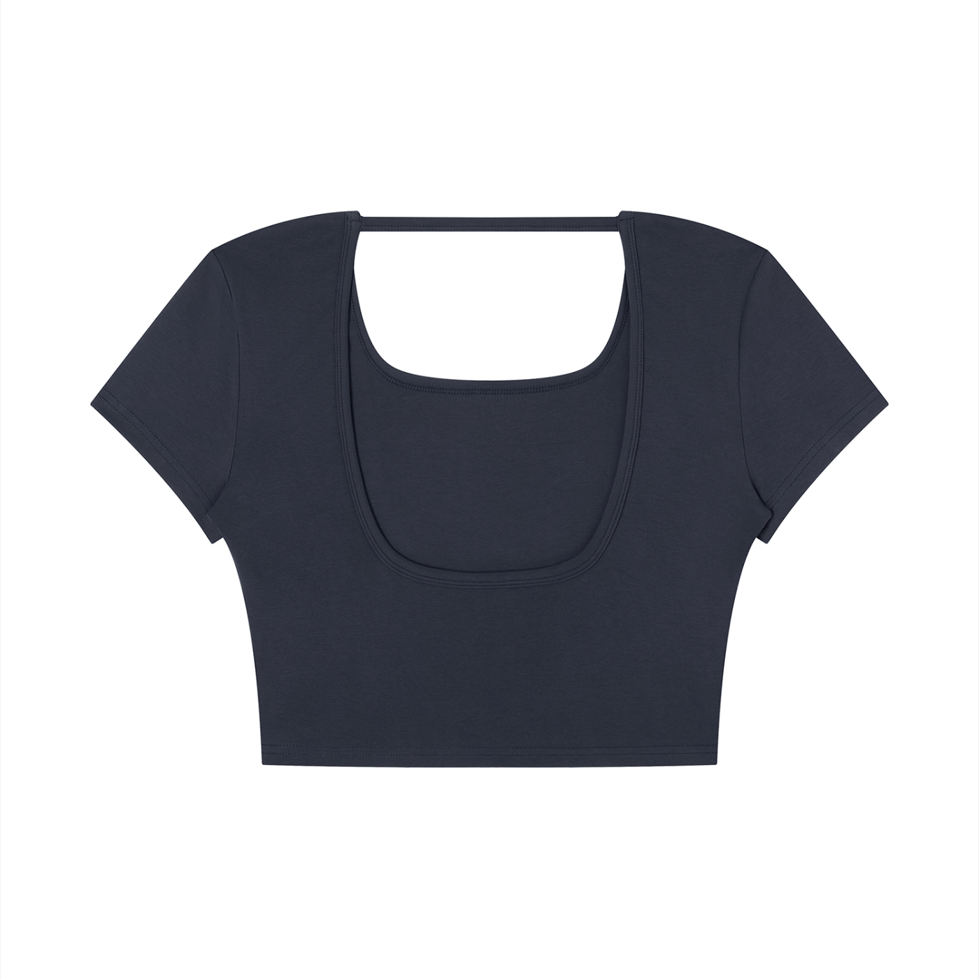 Sonoma County Emblem Black on Black Open Back Crop T-Shirt