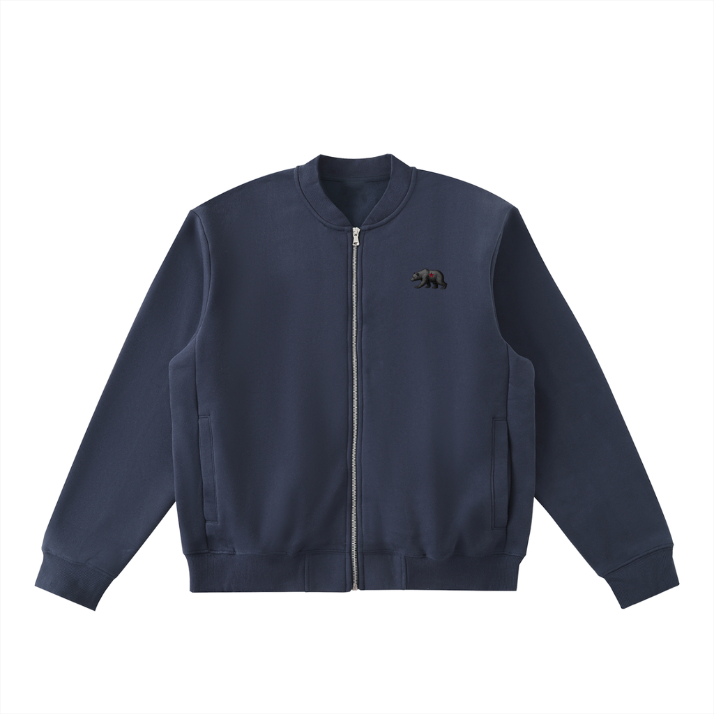 California O.G. Essential Zip-Up Fleeced Varsity Jacket