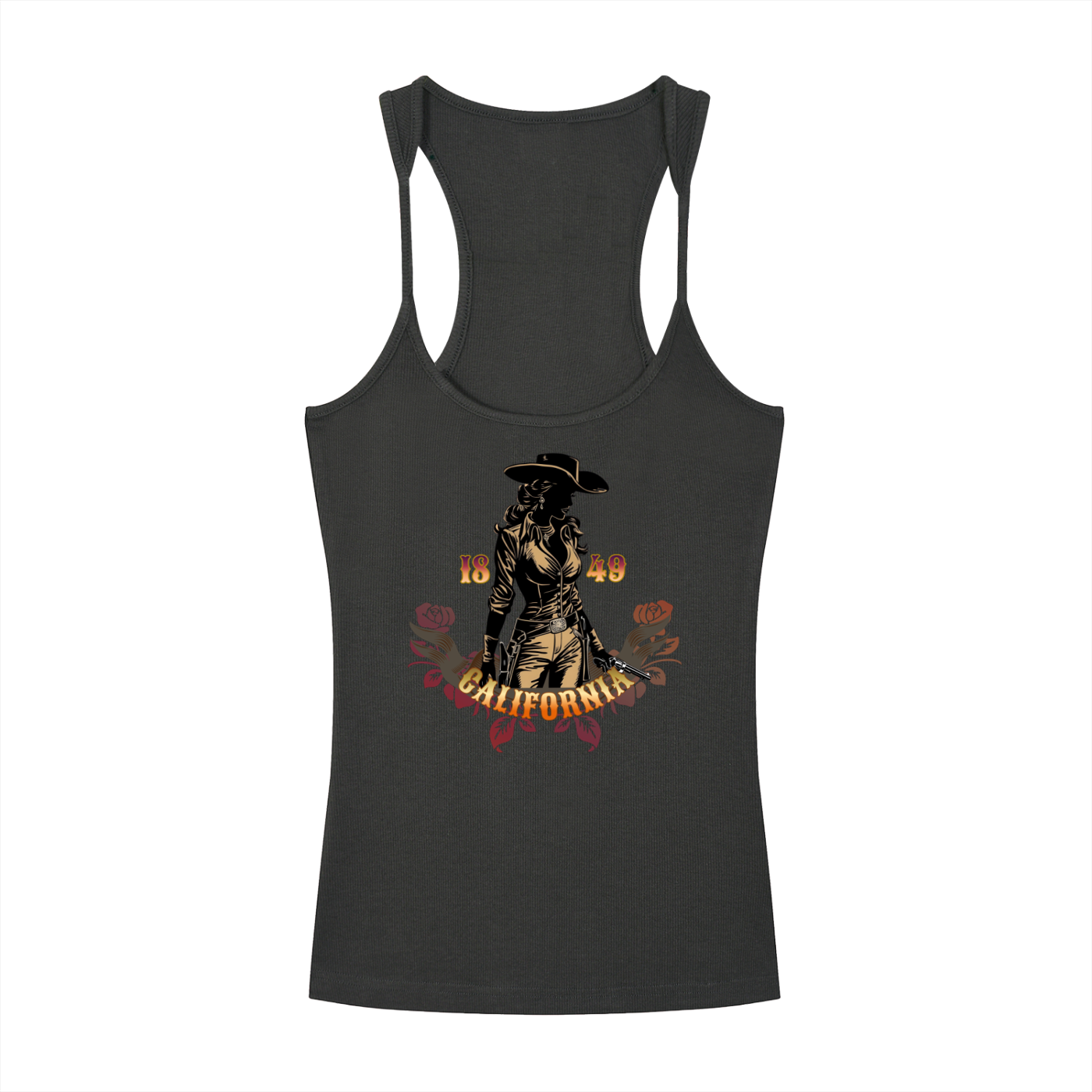 Vintage Outlaw Ribbed Women's Racerback Tank Top