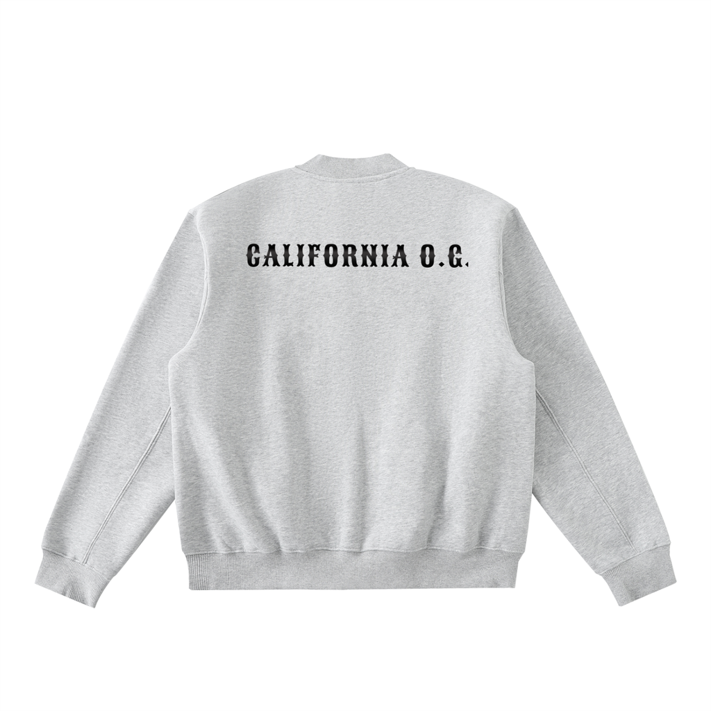 California O.G. Essential Zip-Up Fleeced Varsity Jacket