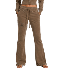 Cali Bear Revolt Vintage Washed Flared Fleece Pants