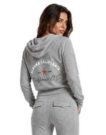 California O.G. Collegiate Women’s Slim Crop Full Zip Hoodie