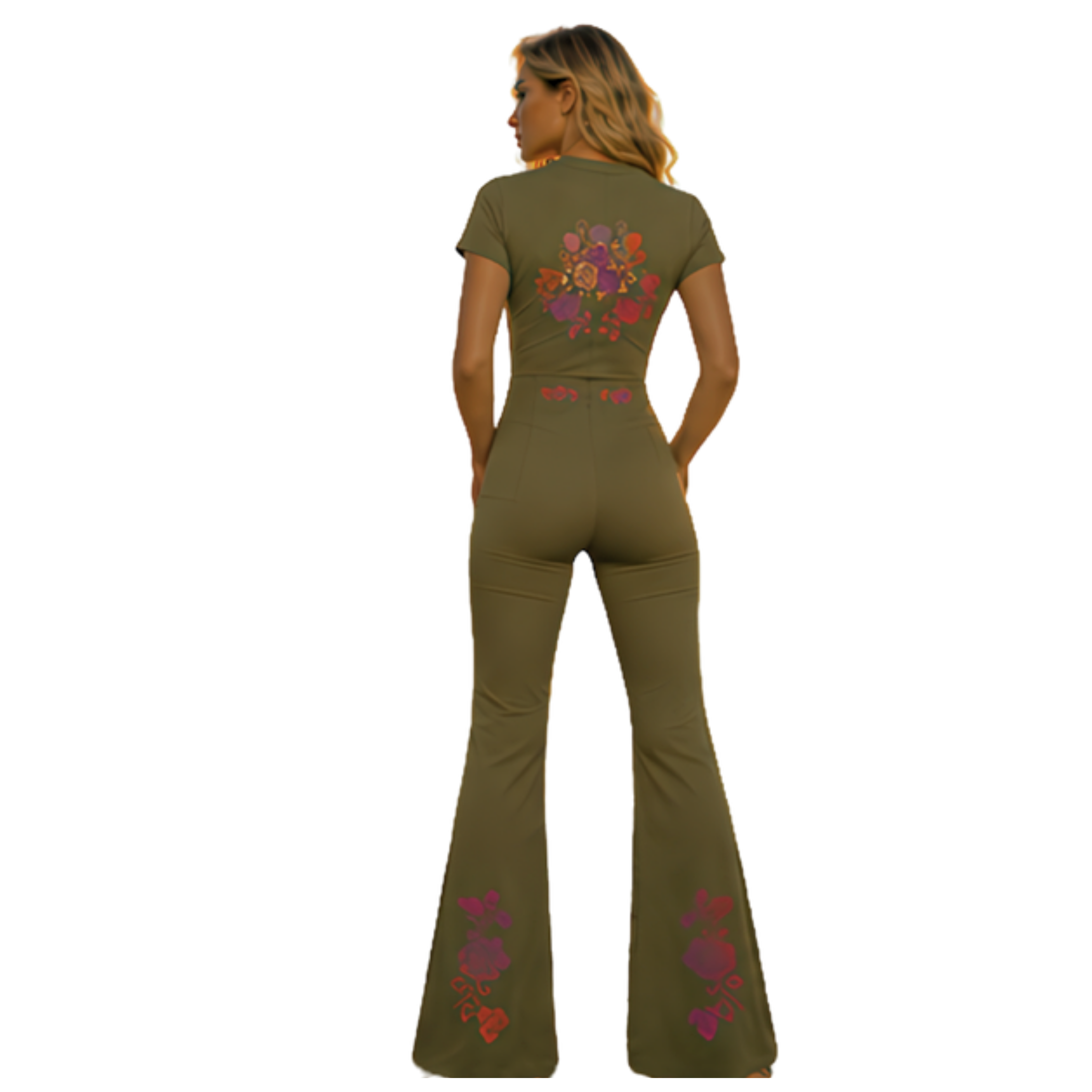 Flamenco Flared Leg Quarter-Zip Jumpsuit Secondary image