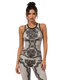 Nude Lace Print Women's Sleeveless Tank Top