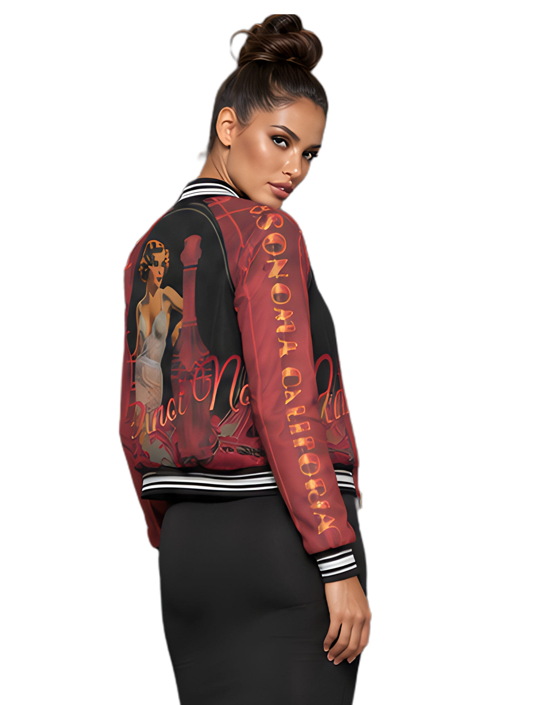 Pinot Noir Pinup Women's Bomber Jacket Main image