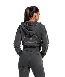 California O.G. Vintage Wash Cropped Women's Hoodie