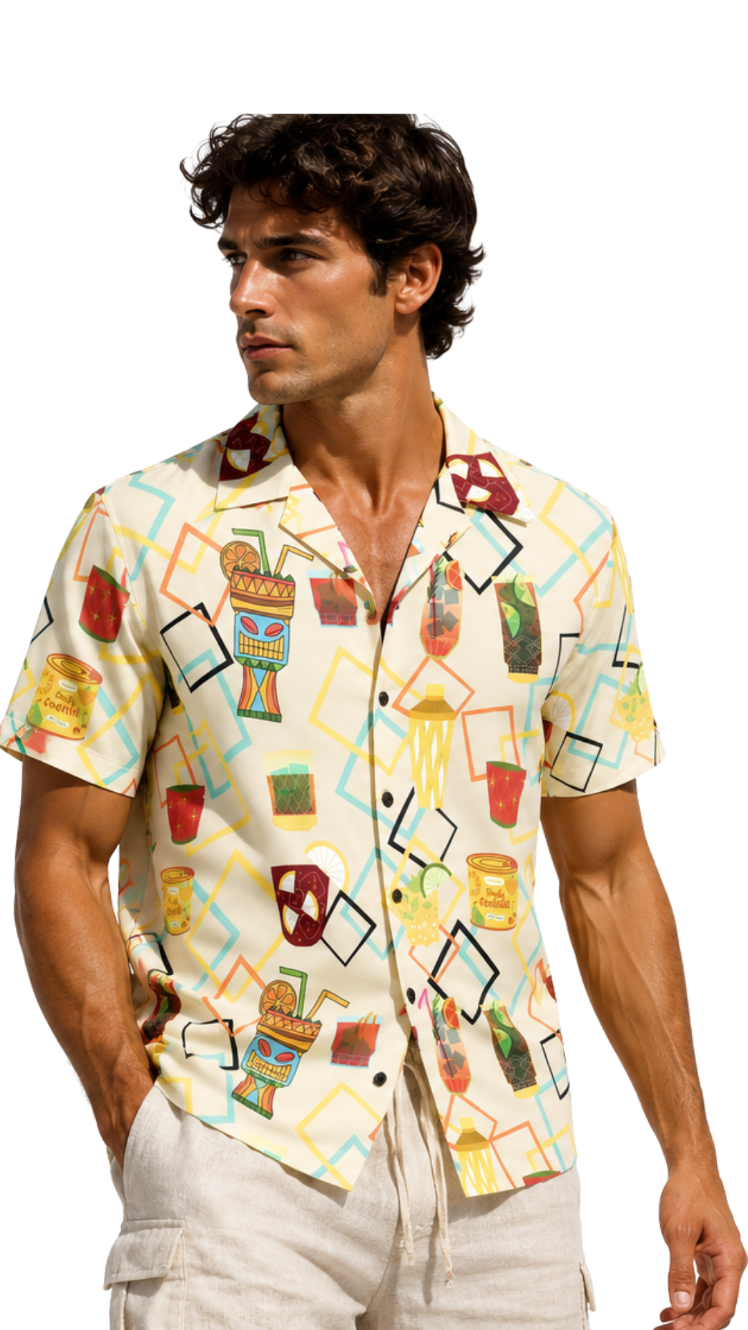 Tiki Cocktails Men's Hawaiian Shirt Main image